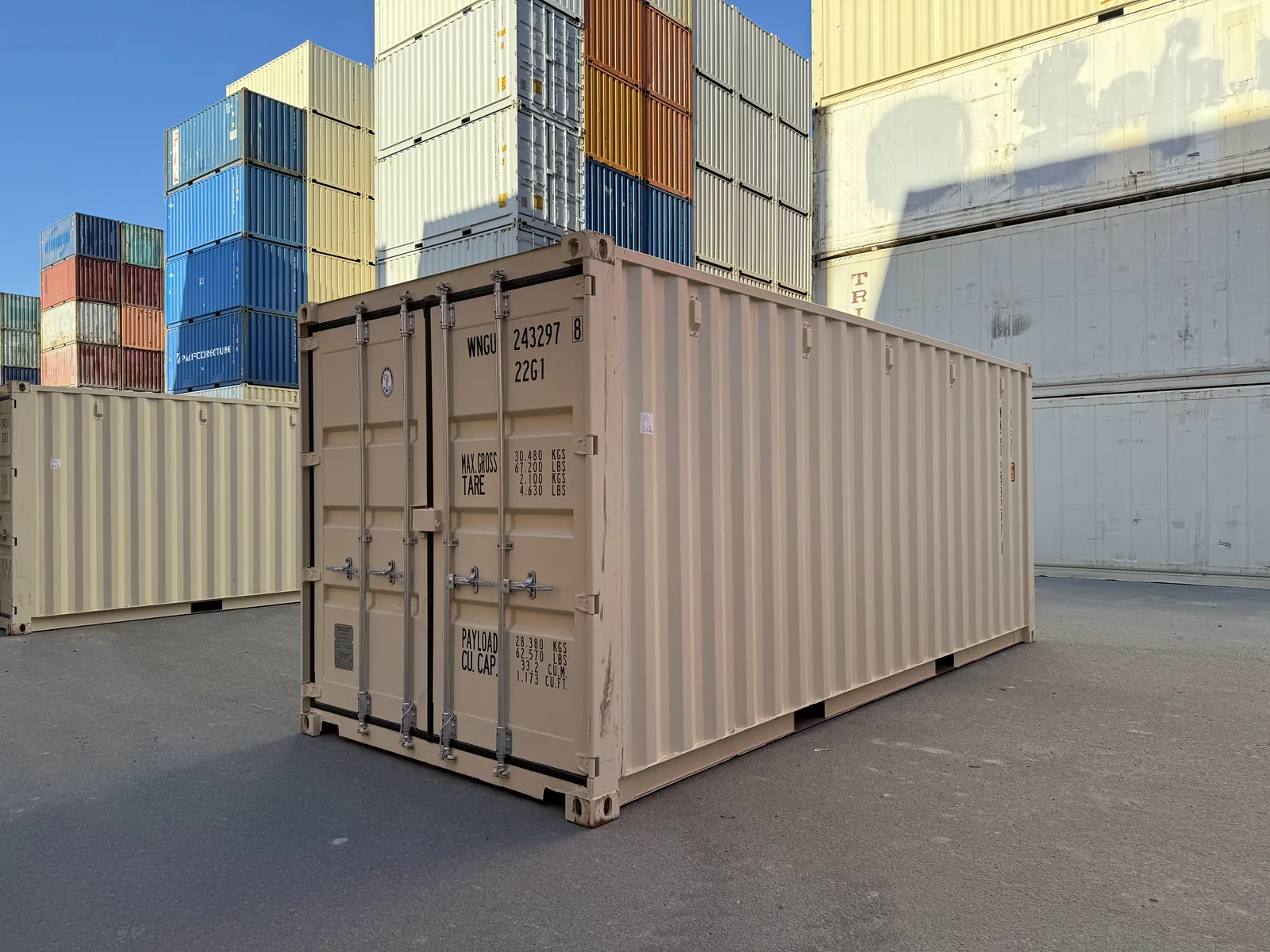 Shipping container ready to go to Bargara